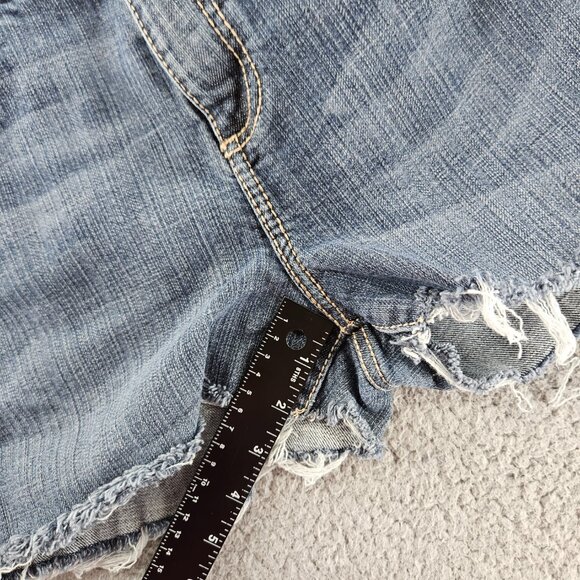 Kut From The Kloth Shorts Womens 14 Blue Cut Off Frayed Hem Distressed Stretch - Picture 11 of 16